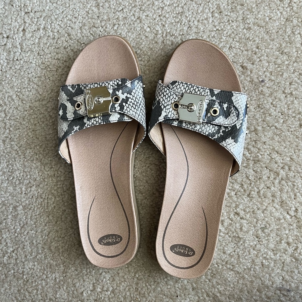 Snakeskin Slides - size 8M Dr. Scholl’s